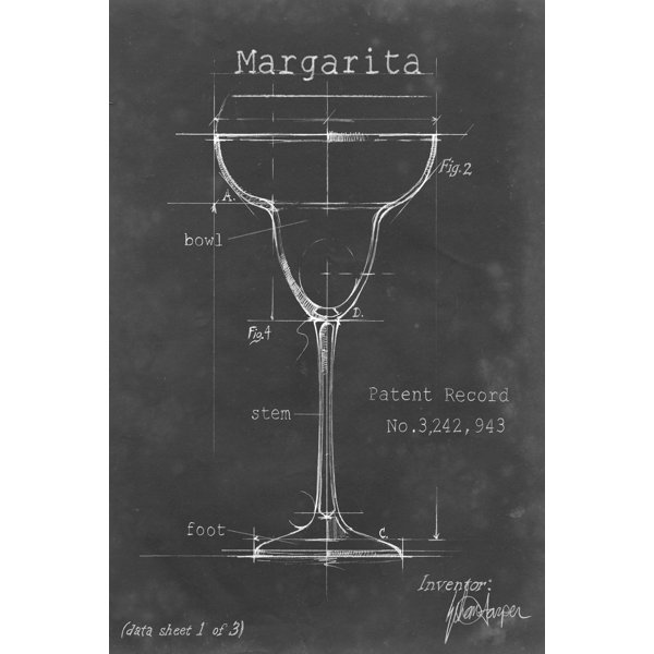 Steelside™ Barware Blueprint VI by Ethan Harper Wrapped Canvas